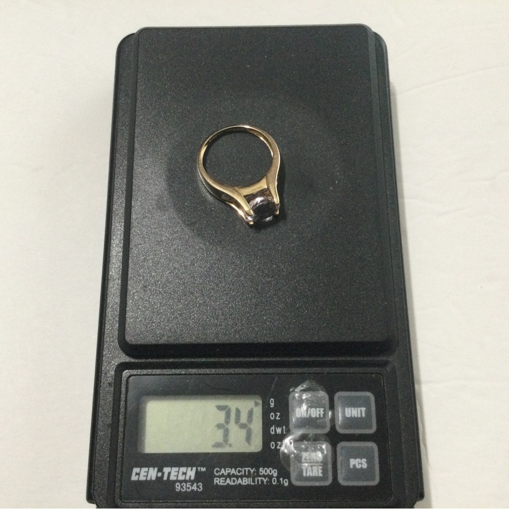 14k Gold Kunzite and Tanzanite Ring - Picture 11 of 12